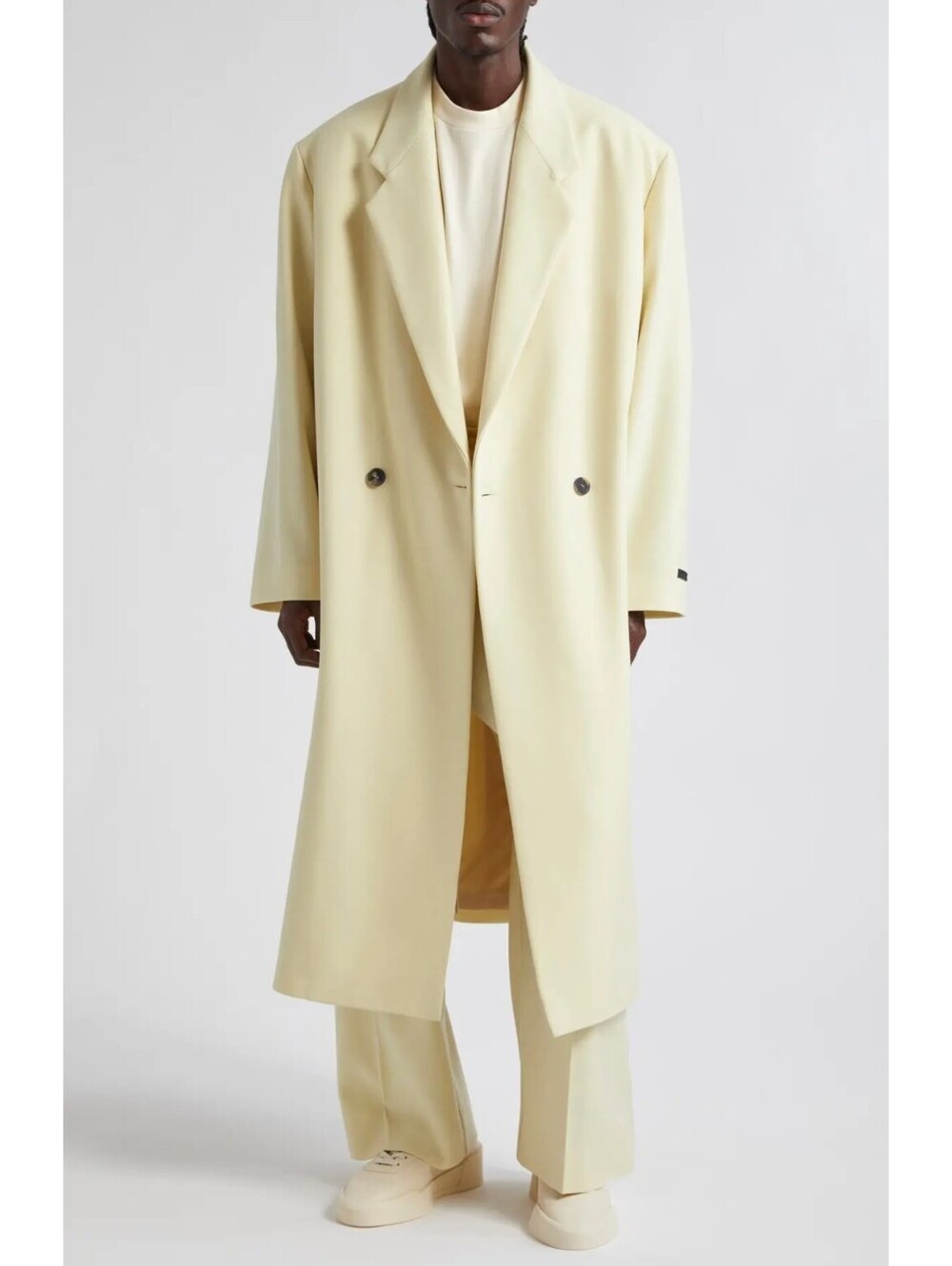 Fear Of God Collection 8 Wool Overcoat Lemon Cream